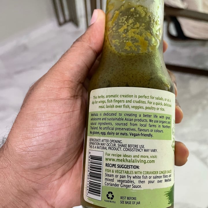 photo of Mekhala Mekhala Organic Coriander Ginger Dressing / Sauce / Marinade shared by @hemantagarwal111 on  30 Dec 2020 - review