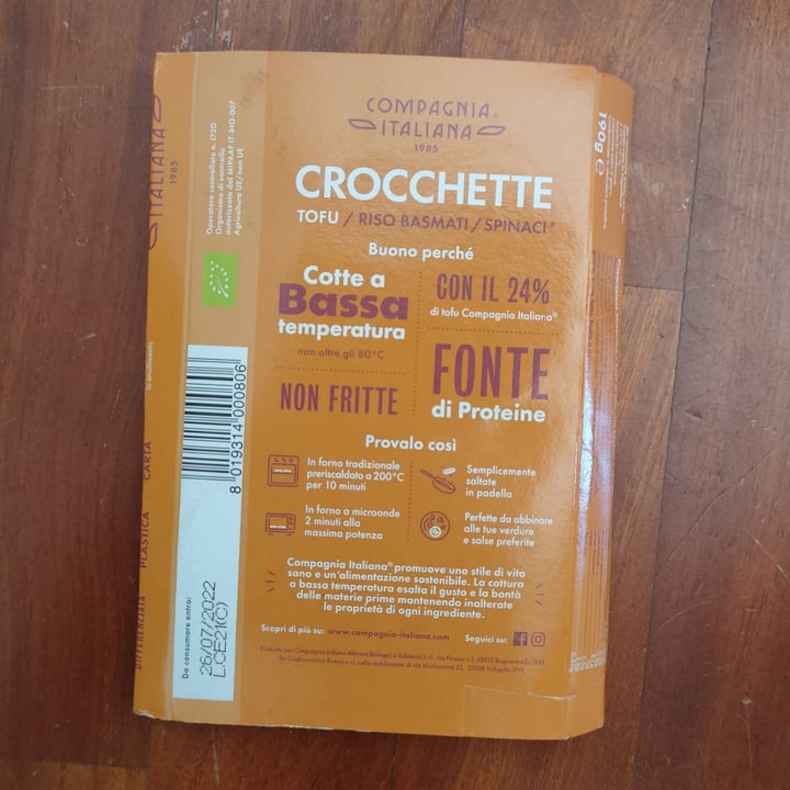 photo of Compagnia Italiana Crocchette Tofu Riso Basmati Spinaci shared by @aleliber on  22 Jul 2022 - review