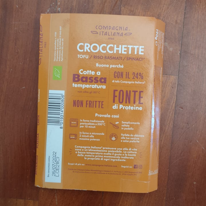 review photo of Compagnia Italiana Crocchette Tofu Riso Basmati Spinaci shared by @aleliber on 22 Jul 2022 - review