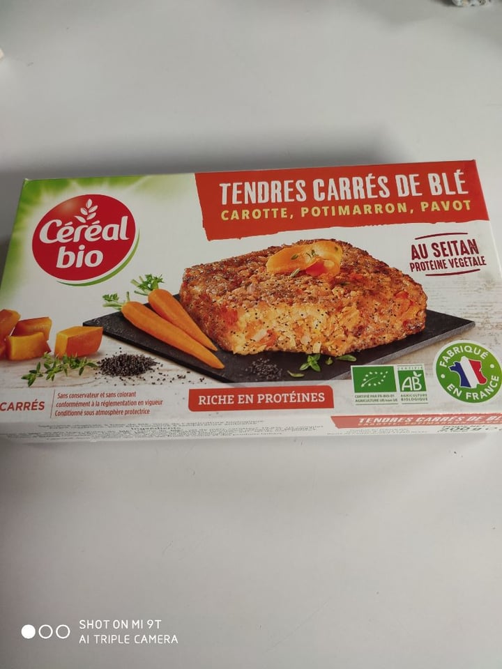 photo of Céréal Bio Tendres carrés de blé carotte Potimarron Pavot shared by @sandrine on  08 Mar 2020 - review