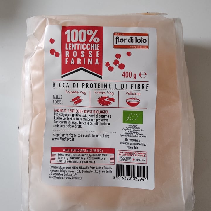 review photo of Fior di Loto Farina di lenticchie rosse shared by @mrspaola on 14 Mar 2022 - review