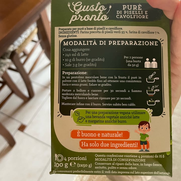 photo of Gusto pronto Gusto Pronto Purè Di Piselli E Cavolfiore shared by @cristinamag on  14 Apr 2022 - review