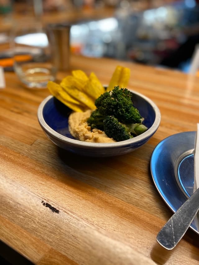 Photo of the dish “Berenjenas Fritas / Ojo Que No Es Bife / Brocolies”
