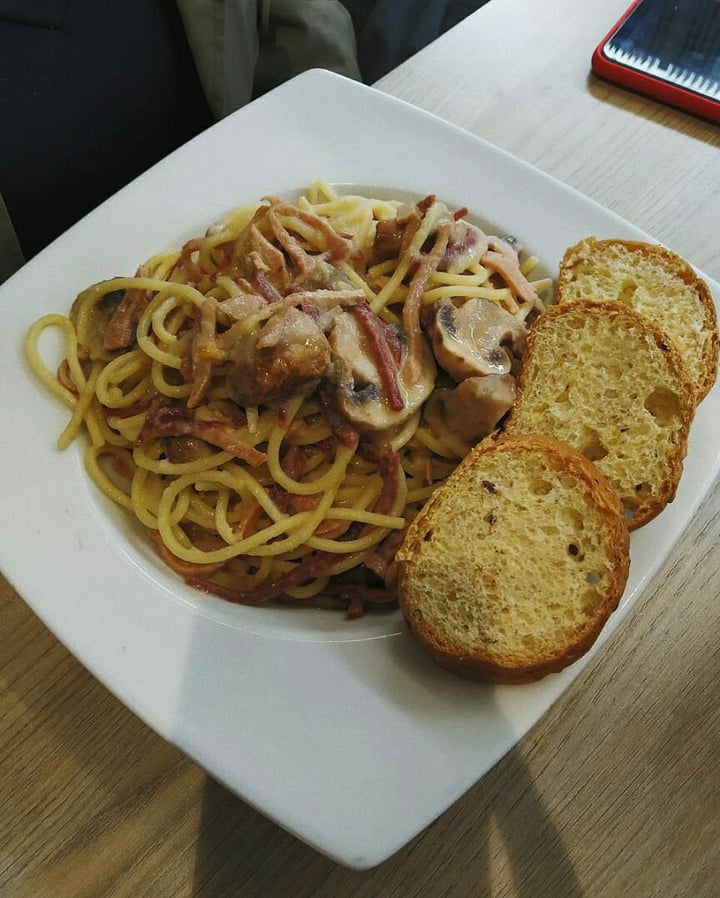 photo of Alimentos Vegetales Sabyi Pasta a la carbonara shared by @polaarb on  19 Aug 2019 - review