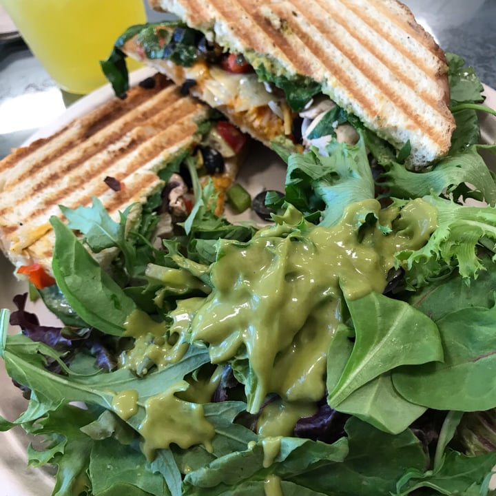 photo of Organic Junkie Pizza Panini shared by @turnupnerd on  01 Sep 2019 - review