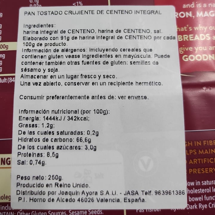 review photo of Ryvita Dark Rye shared by @j8se35 on 15 Jan 2023 - review