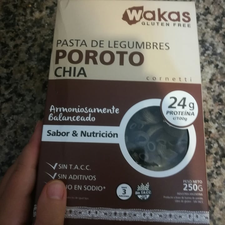 photo of Wakas Pasta de Legumbres Poroto y Chia shared by @eug3 on  08 Mar 2021 - review