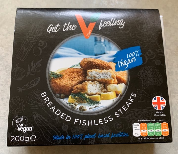 review photo of Get the V Feeling Breaded Fishless Steak Get The V Feeling Breaded Fishless Steaks shared by @vegangenie on 31 Mar 2020 - review