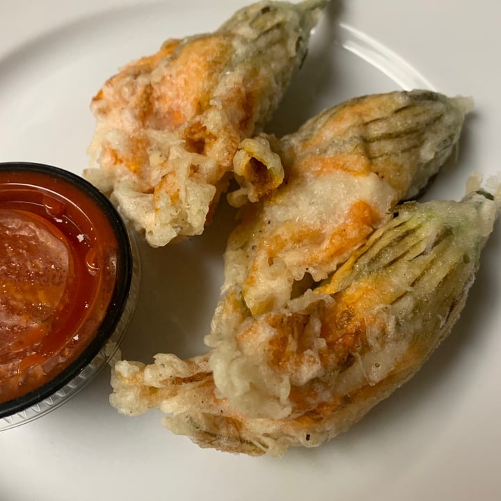 photo of Crossroads Kitchen Stuffed Zucchini Blossoms shared by @alexandraxnicole on  30 Apr 2021 - review