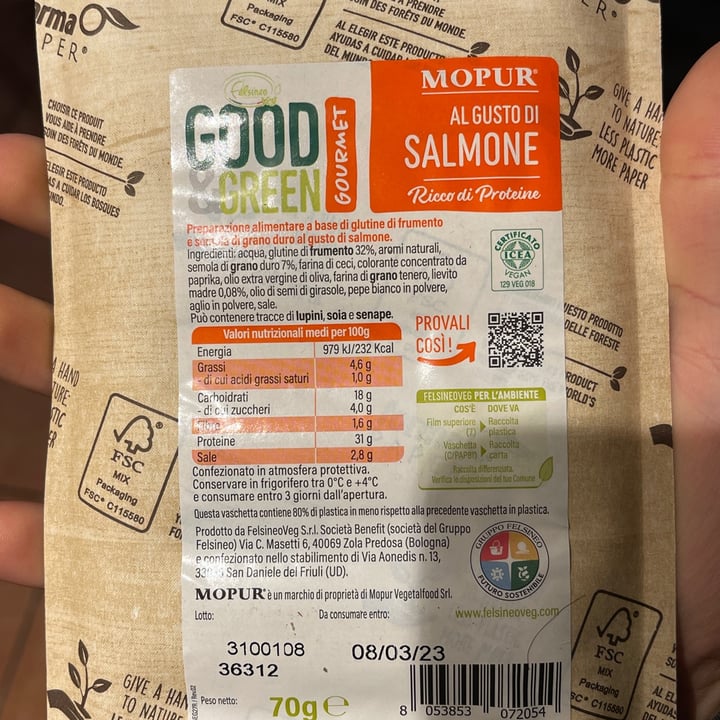 photo of Felsineo Veg Mopur al gusto di salmone shared by @daveramone on  16 Dec 2022 - review