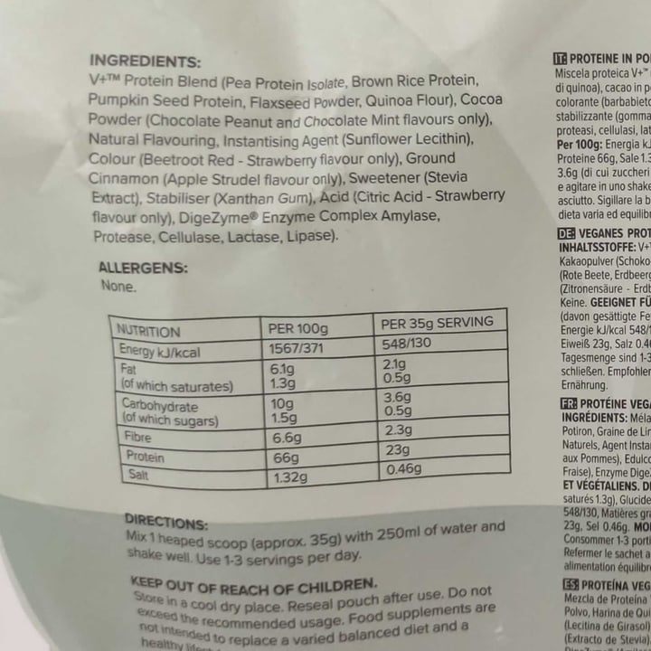 photo of Bulk Vegan Vegan Protein Powder White Chocolate Coconut shared by @zozzonevegano on  24 Jun 2022 - review