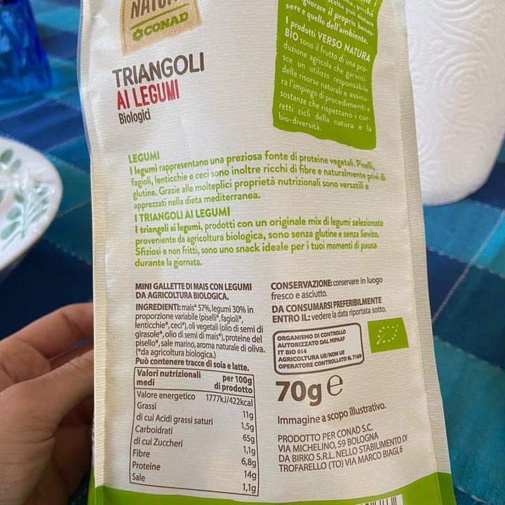 review photo of Verso Natura Conad Veg Triangoli ai legumi biologici shared by @mel12 on 13 Apr 2022 - review