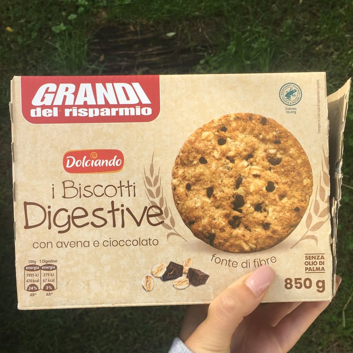 photo of Dolciando Biscotti Digestive Con Avena E Cioccolato shared by @giorgia97 on  07 Oct 2021 - review