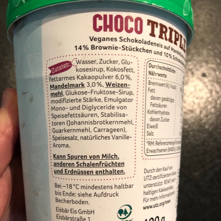 photo of REWE Beste Wahl Choco Triple Ice cream shared by @sunfloweryellow on  30 Jun 2021 - review