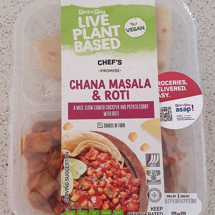 photo of Pick n Pay Chana Masala & Roti shared by @aaronjooste on  07 Mar 2022 - review