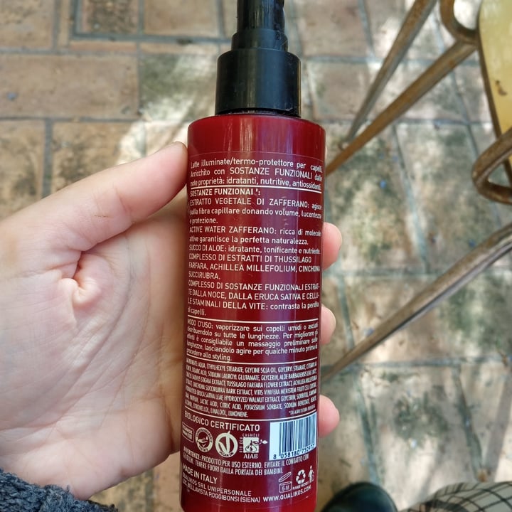review photo of Farma officina Latte Illuminante Termoprotettore Zafferano shared by @betu on 12 May 2022 - review