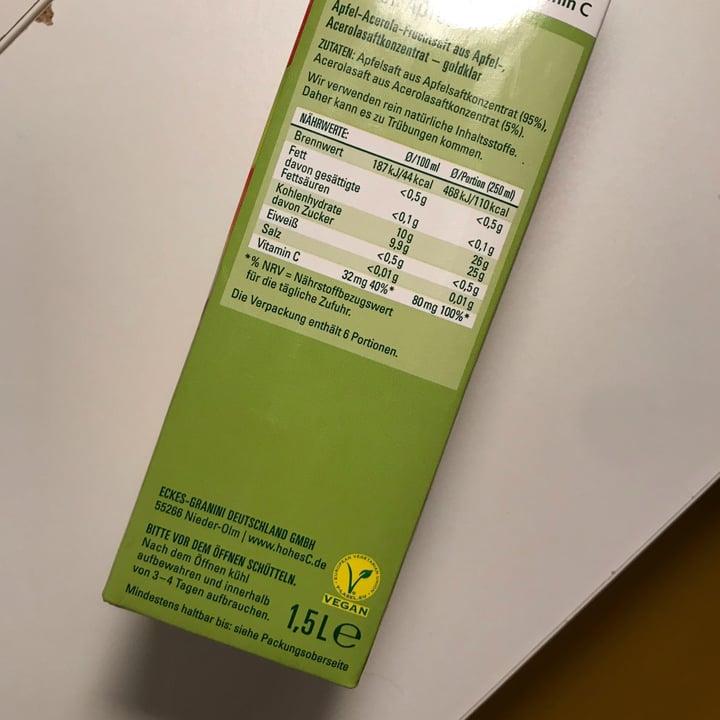 review photo of hohes c Milder Apfel shared by @emmelle on 03 Dec 2021 - review