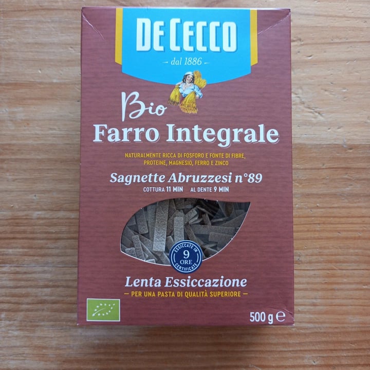 photo of Sagnette di farro integrale De Cecco Sagnette di farro integrale De Cecco shared by @mapaolirisa on  10 Jul 2022 - review