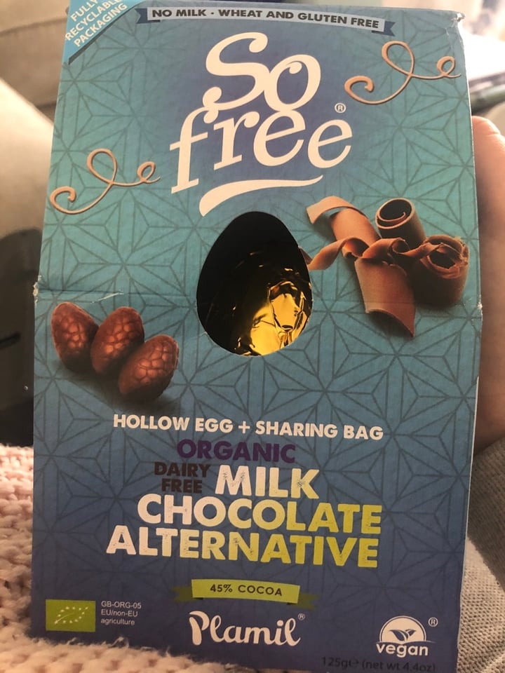 review photo of So Free Hollow Egg + Sharing Bag Organic Dairy Free Milk Chocolate Alternative shared by @harrietpr on 13 Apr 2020 - review