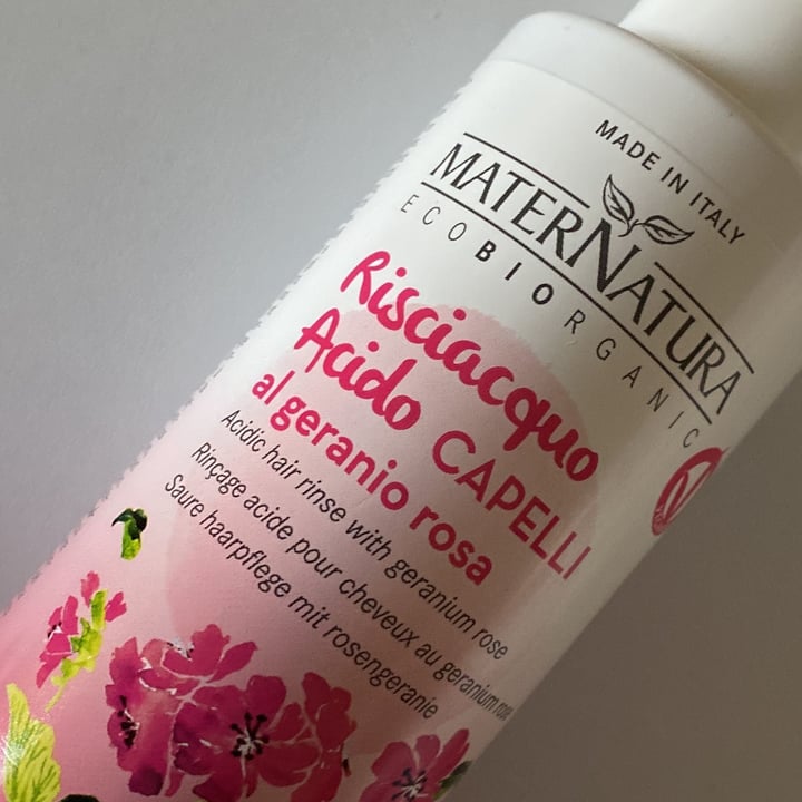 review photo of MaterNatura Risciacquo acido al geranio rosa shared by @beanerys on 22 Sep 2022 - review