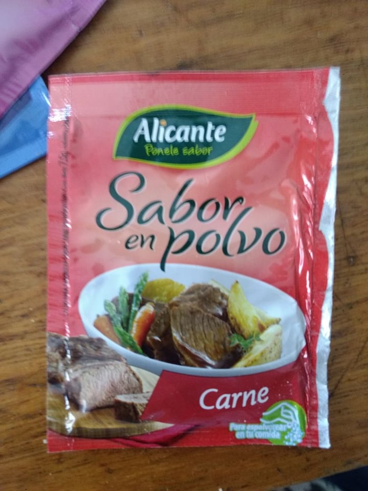 photo of Alicante Sabor en Polvo Carne shared by @tomyrivaderovegan on  23 Dec 2019 - review