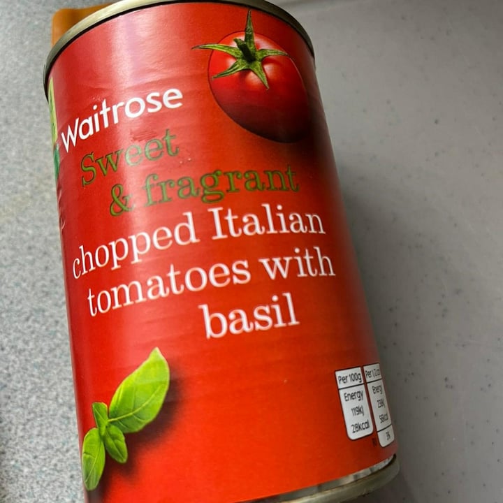 review photo of Waitrose Italian Tomatoes With Basil shared by @newforest on 28 May 2022 - review