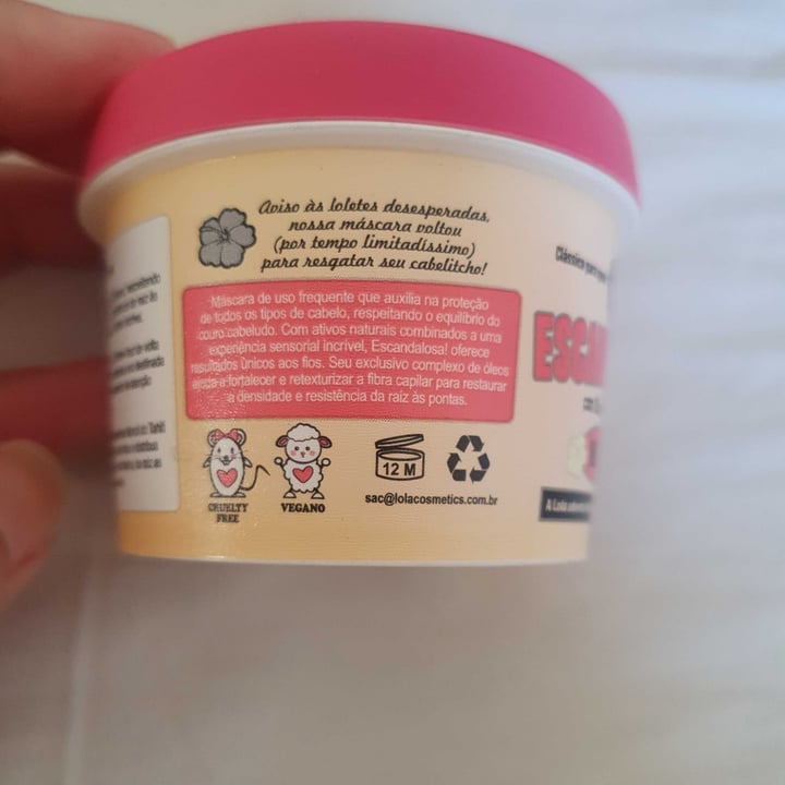 photo of Lola Cosmetics máscara escandalosa shared by @carladeangelisp on  21 Feb 2022 - review