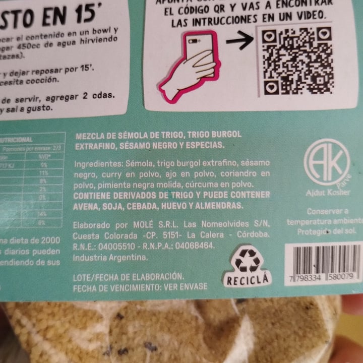 photo of Molé Couscous Marroqui shared by @nazarenamorello on  10 Jul 2022 - review
