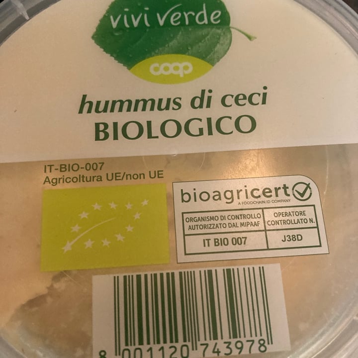 review photo of Vivi Verde Coop Hummus di ceci biologico shared by @elebell on 08 Apr 2022 - review