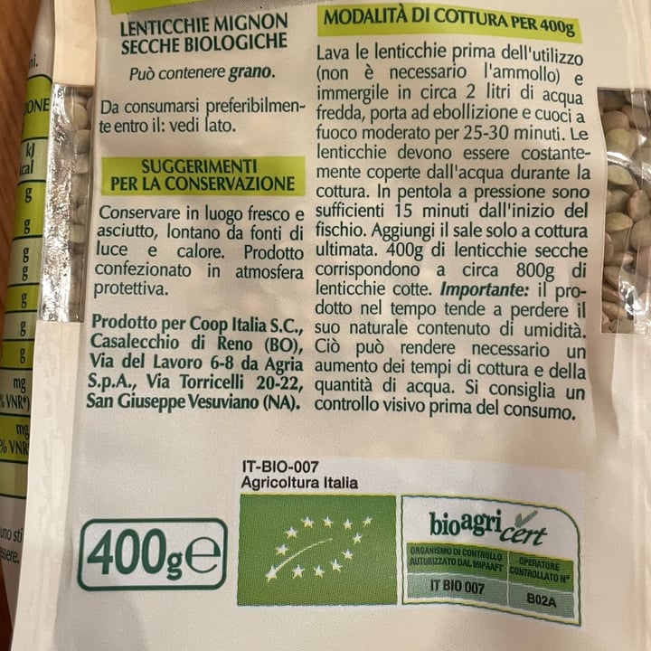 photo of Vivi Verde Coop Lenticchie biologiche shared by @leon777 on  19 Dec 2021 - review