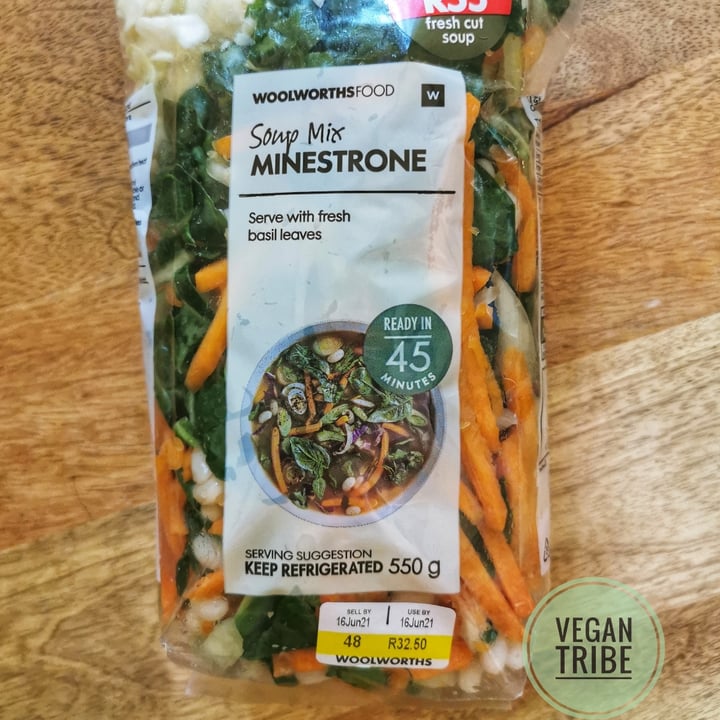 photo of Woolworths Food Minestrone soup mix shared by @vegantribeza on  18 Jun 2021 - review