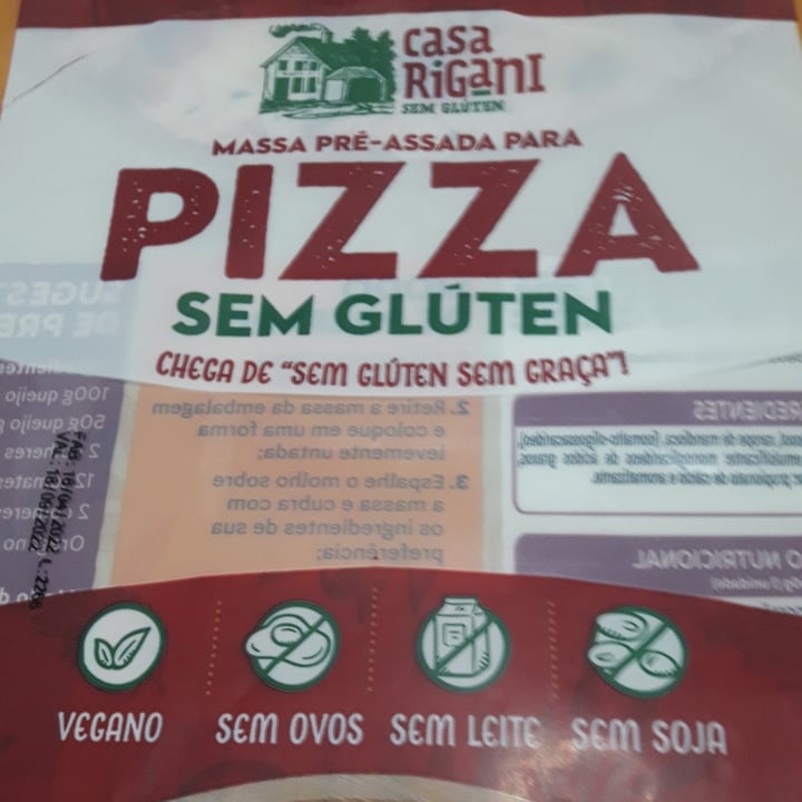 photo of Casa Rigani Sem Glúten Massa pré assada para pizza sem glúten shared by @vfb on  09 Sep 2022 - review