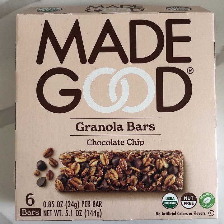 photo of Made Good Chocolate Chip Granola Bars shared by @av-egan on  13 Nov 2022 - review