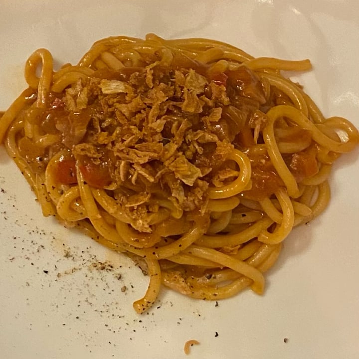 photo of Capra e Cavoli vegetariano, vegano e pesce Pici con ragù vegano shared by @margheeritin on  18 Jun 2022 - review