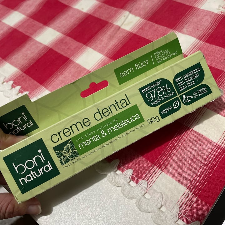 photo of Boni natural Creme Dental Menta & Melaleuca shared by @michellesol on  27 Jun 2022 - review