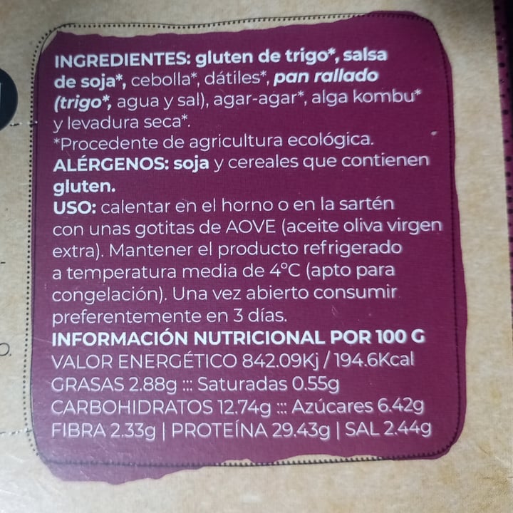 review photo of La Veganeria Libritos de seitan con cebolla y dátiles shared by @anadmp on 20 Feb 2022 - review