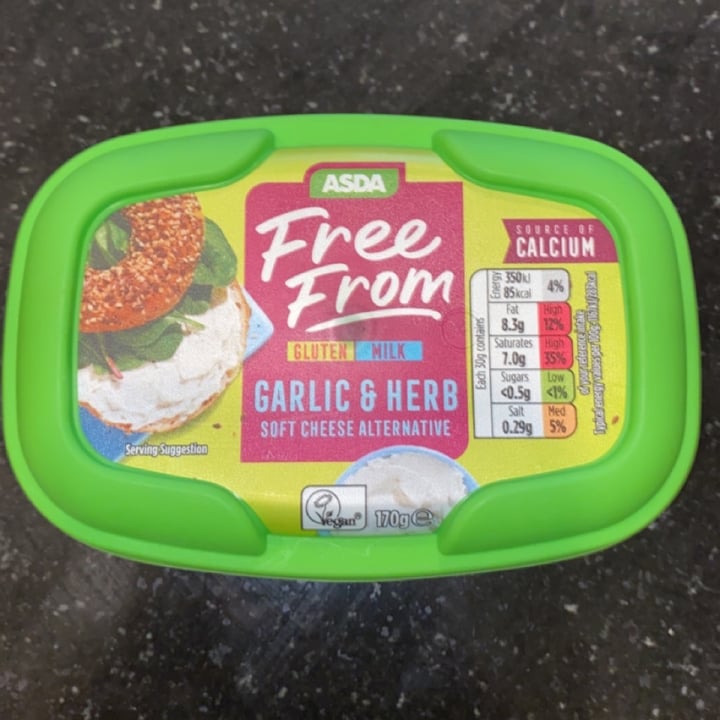 photo of ASDA Garlic and herb soft cheese alternative shared by @williamgillis on  27 Jun 2021 - review
