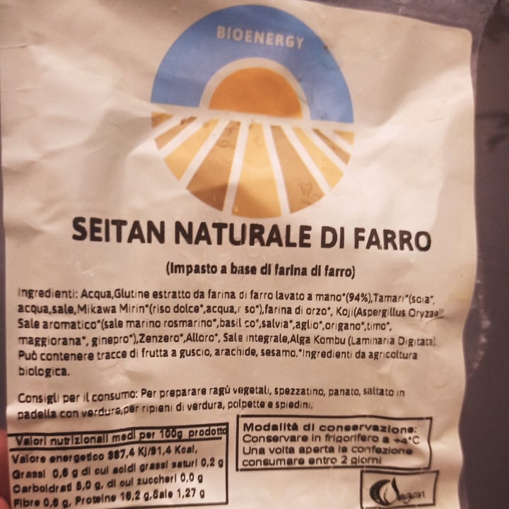 photo of bioenergy seitan naturale di farro shared by @tizianarestifo on  05 Jul 2022 - review