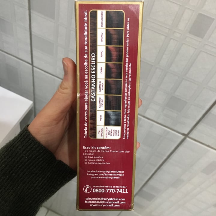 review photo of Creme Coloração Henna Surya Henna creme shared by @imichelessilva on 25 Jul 2021 - review