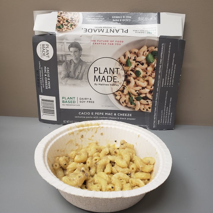 photo of Plant Made by Matthew Kenney  Cacio E Pepe Mac & Cheese shared by @andicarv on  21 May 2021 - review