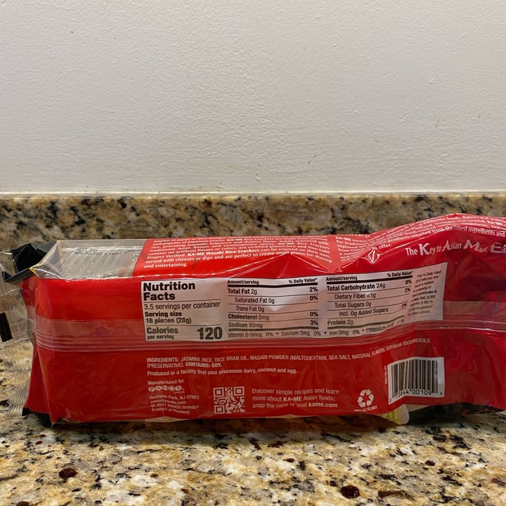 review photo of KA-ME Rice crackers seaweed shared by @veganmeandyou on 08 May 2022 - review
