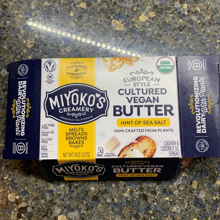 photo of Miyoko's Creamery European Style Cultured Vegan Butter Hint of Sea Salt shared by @michele1968 on  23 Nov 2020 - review