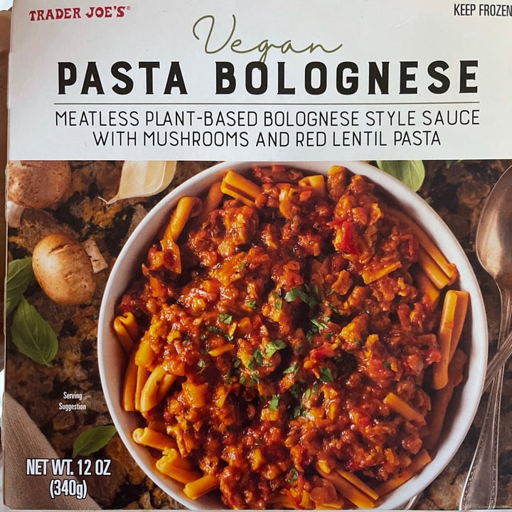 photo of Trader Joe's Vegan Pasta Bolognese shared by @veganpetite on  13 Jul 2021 - review