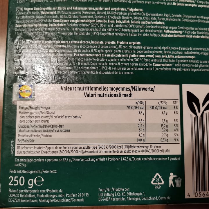 review photo of Vemondo Pumpkin Patties shared by @giuliagraziano on 28 Mar 2022 - review