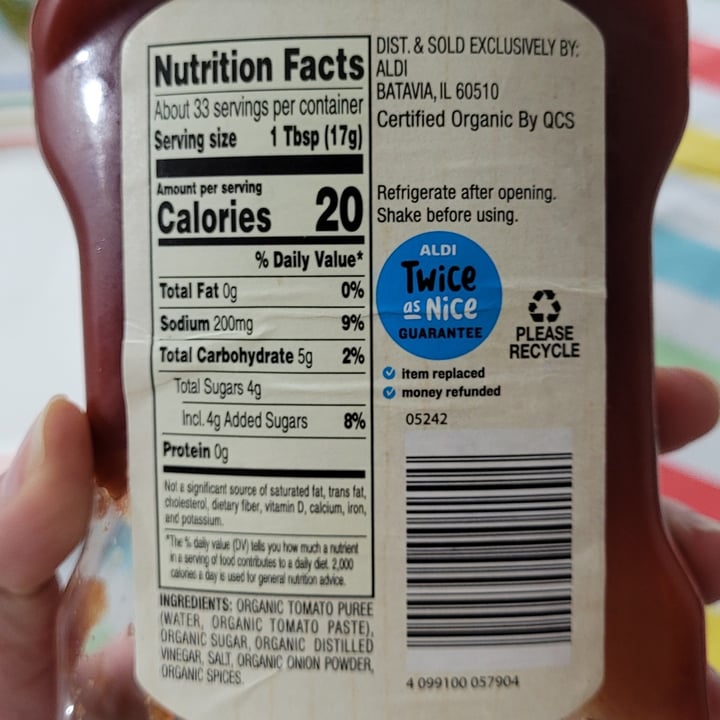 photo of Simply Nature Organic tomato ketchup shared by @yourfriendjen on  09 Mar 2022 - review