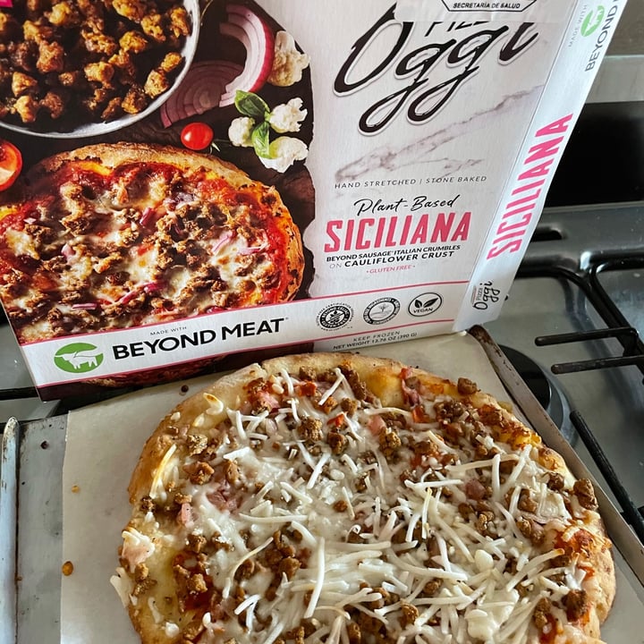 photo of Oggi Foods SICILIANA – BEYOND MEAT PIZZA shared by @gortiz86 on  19 Apr 2021 - review