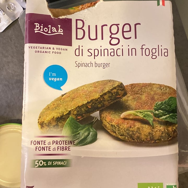 photo of Biolab Burger di Spinaci shared by @julieoutofjulie on  27 Mar 2022 - review