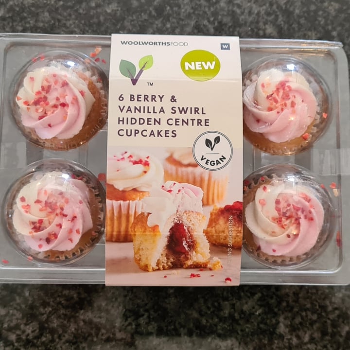 photo of Woolworths Food 6 Berry & vanilla swirl hidden centre cupcakes shared by @bidz on  28 Oct 2021 - review