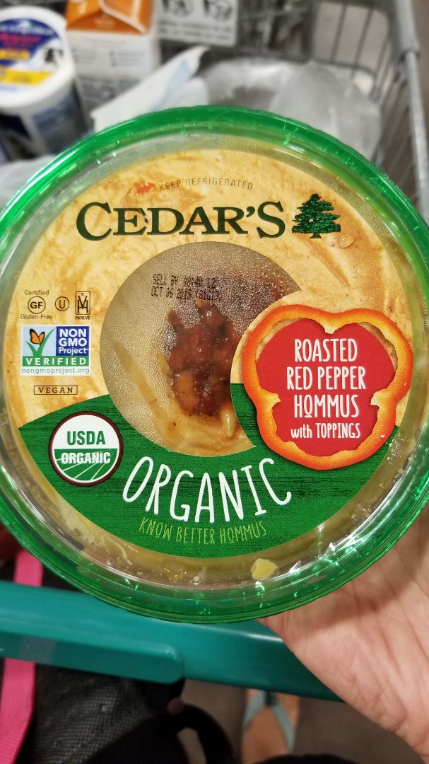 review photo of Cedar's Foods Roasted Red Pepper Hummus shared by @erykha84 on 22 Aug 2019 - review
