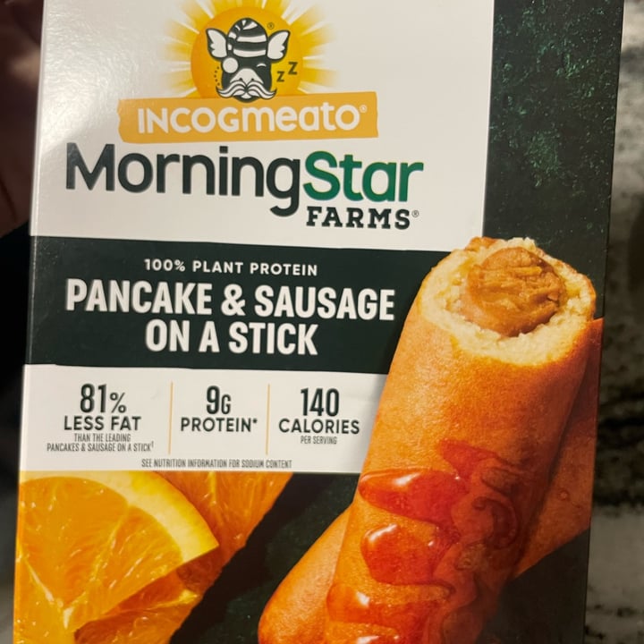 photo of MorningStar Farms Incogmeato Pancake & Sausage On A Stick shared by @maybekads on  06 Dec 2022 - review